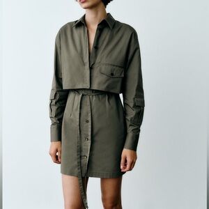 Zara Gabardine Shirtdress